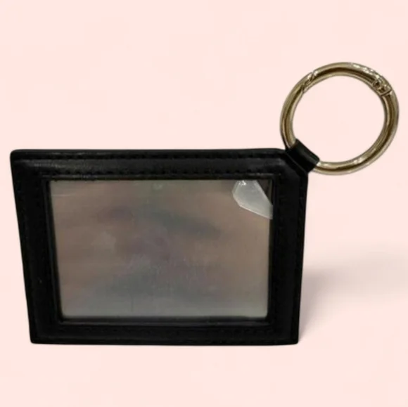 Yves Saint Laurent Beaute Black Card Holder Keyring with Gold YSL Logo - Picture 2 of 4